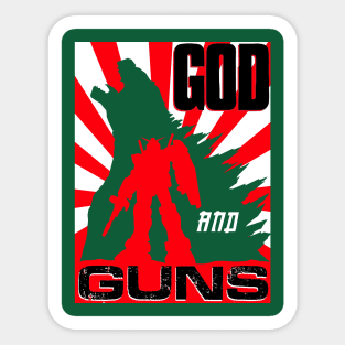 Godzilla & Gundams! v2 Sticker